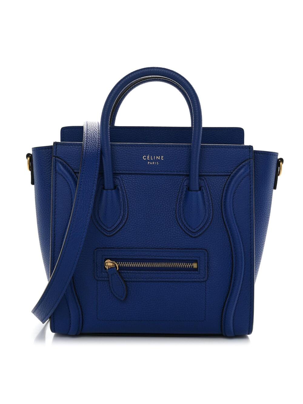 Celine Drummed Calfskin Nano Luggage #351260C12B